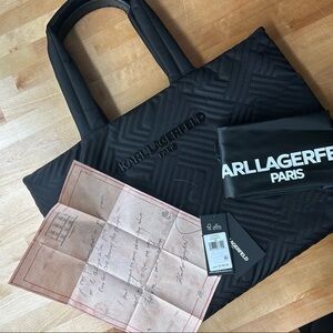 NEW Karl Lagerfeld Voyage Nylon Tote